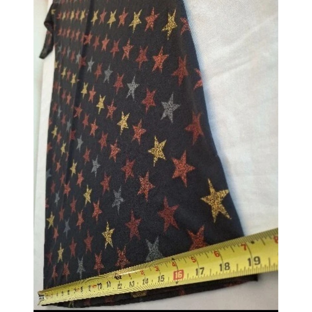 LuLaRoe Size L Black Dress Red Blue Gold Stars Soft Stretch Patriotic Large NWT - Picture 9 of 9